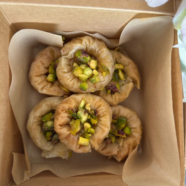 Rosquitas de pistache — بقلاوة بالفستق (Baklawa bil-Fustuq)